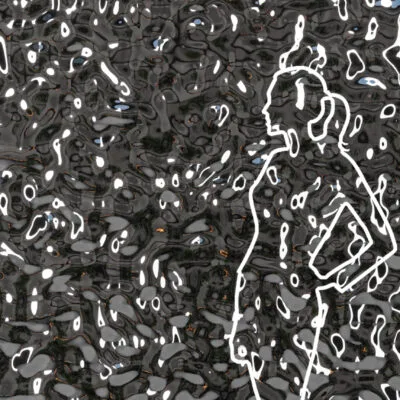 Panel dekoracyjny ze stali nierdzewnej – BLACK fala 001