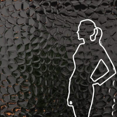 Panel dekoracyjny ze stali nierdzewnej – BLACK fala 005