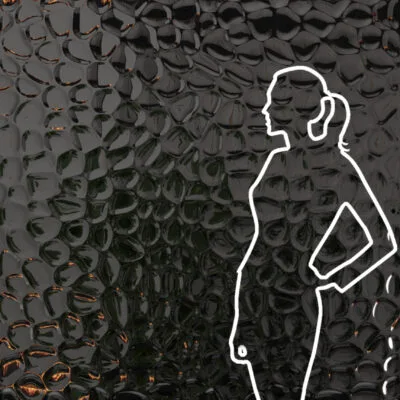 Panel dekoracyjny ze stali nierdzewnej AISI 316 (zewnętrzne)  – BLACK fala 005