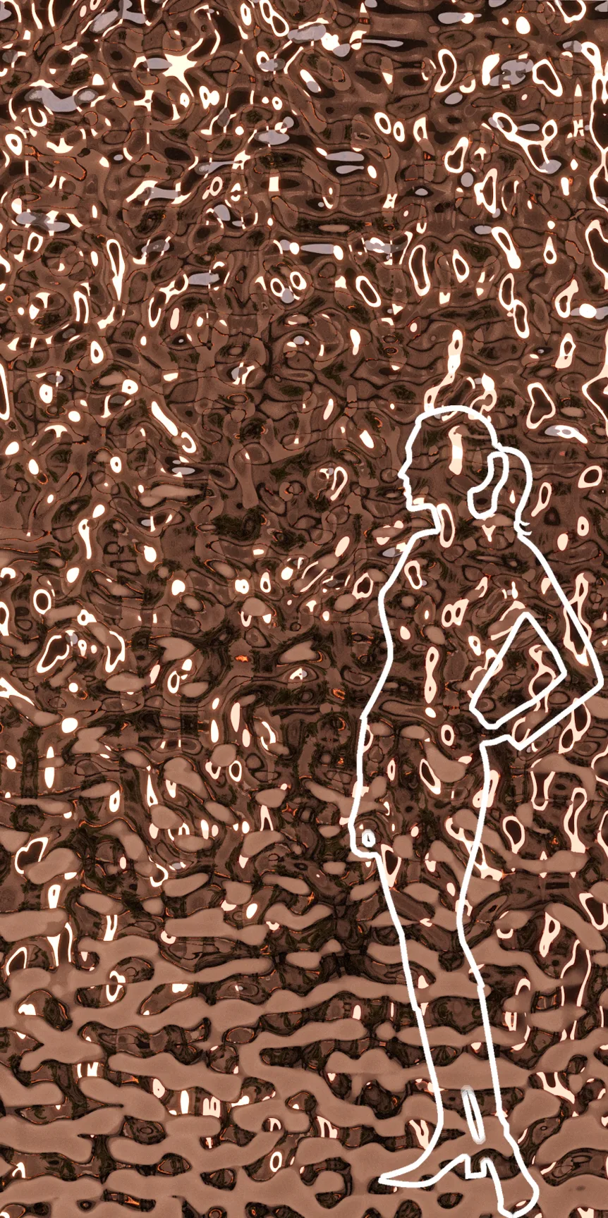 Panel dekoracyjny ze stali nierdzewnej – COPPER fala 001