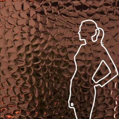 Panel dekoracyjny ze stali nierdzewnej – COPPER fala 005