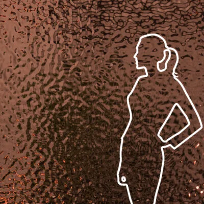 Panel dekoracyjny ze stali nierdzewnej – COPPER fala Small Ripple