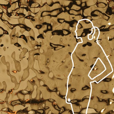 Panel dekoracyjny ze stali nierdzewnej - GOLD fala C002