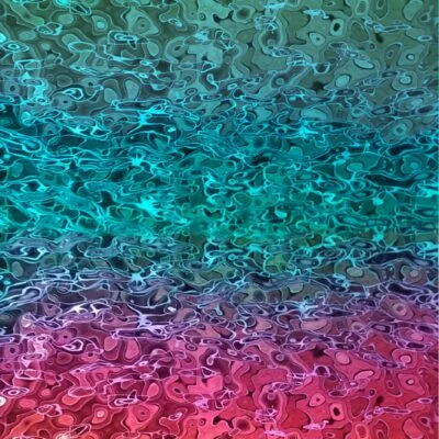 Panel dekoracyjny ze stali nierdzewnej - MULTIPLE COLORED fala 001