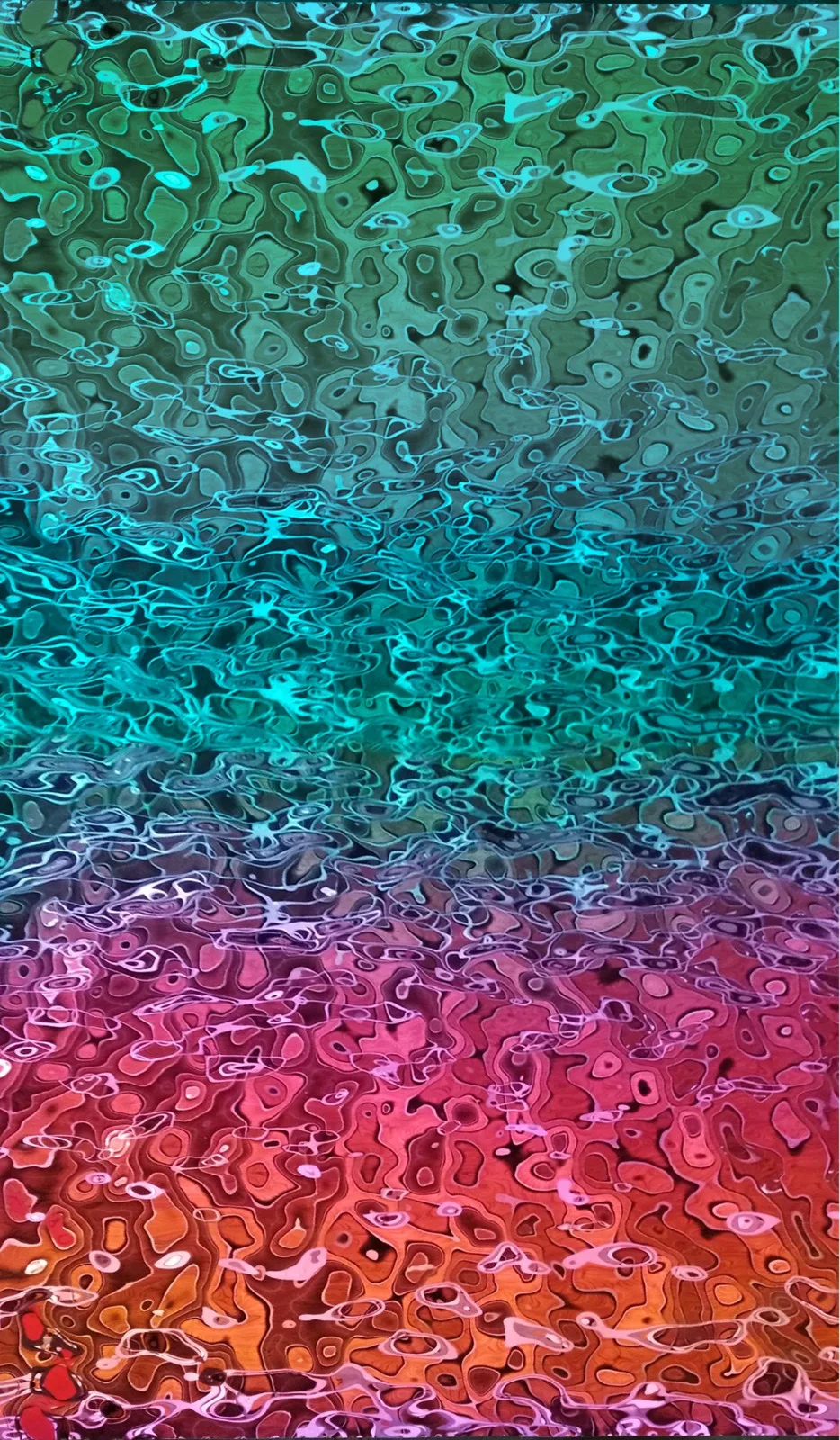 Panel dekoracyjny ze stali nierdzewnej - MULTIPLE COLORED fala 001