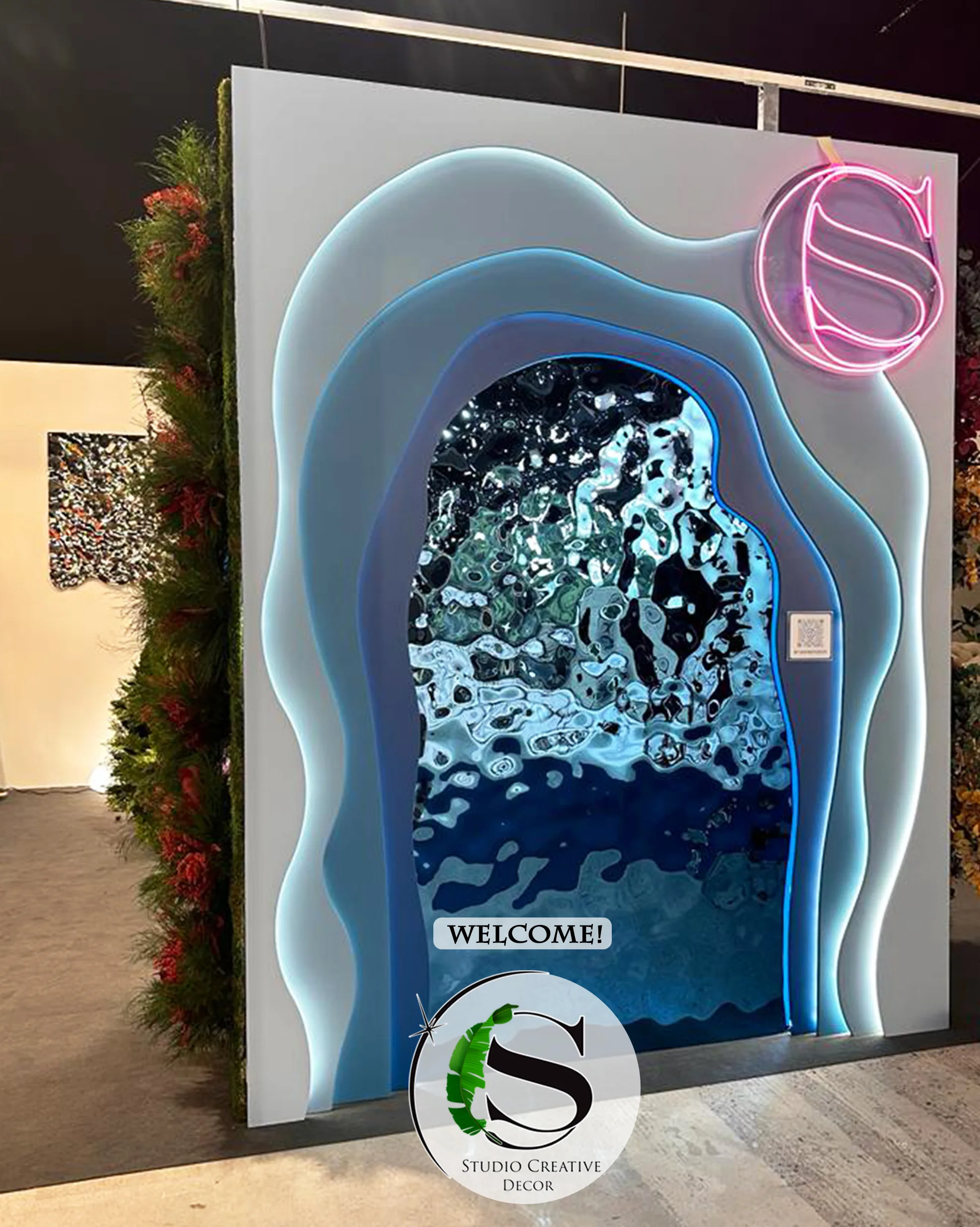 Panel dekoracyjny ze stali nierdzewnej - BLUE fala C002 - obrazek 2