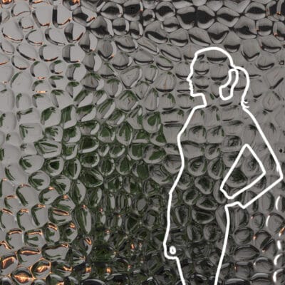 Panel dekoracyjny ze stali nierdzewnej AISI 316 (zewnętrzne) – SILVER fala 005