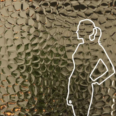 Panel dekoracyjny ze stali nierdzewnej – CHAMPAGNE fala 005