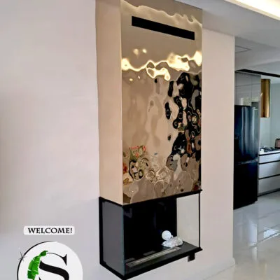 Panel dekoracyjny ze stali nierdzewnej - CHAMPAGNE fala C002