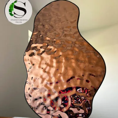 Panel dekoracyjny ze stali nierdzewnej – COPPER fala 001