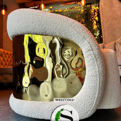 Panel dekoracyjny ze stali nierdzewnej – GOLD fala 005