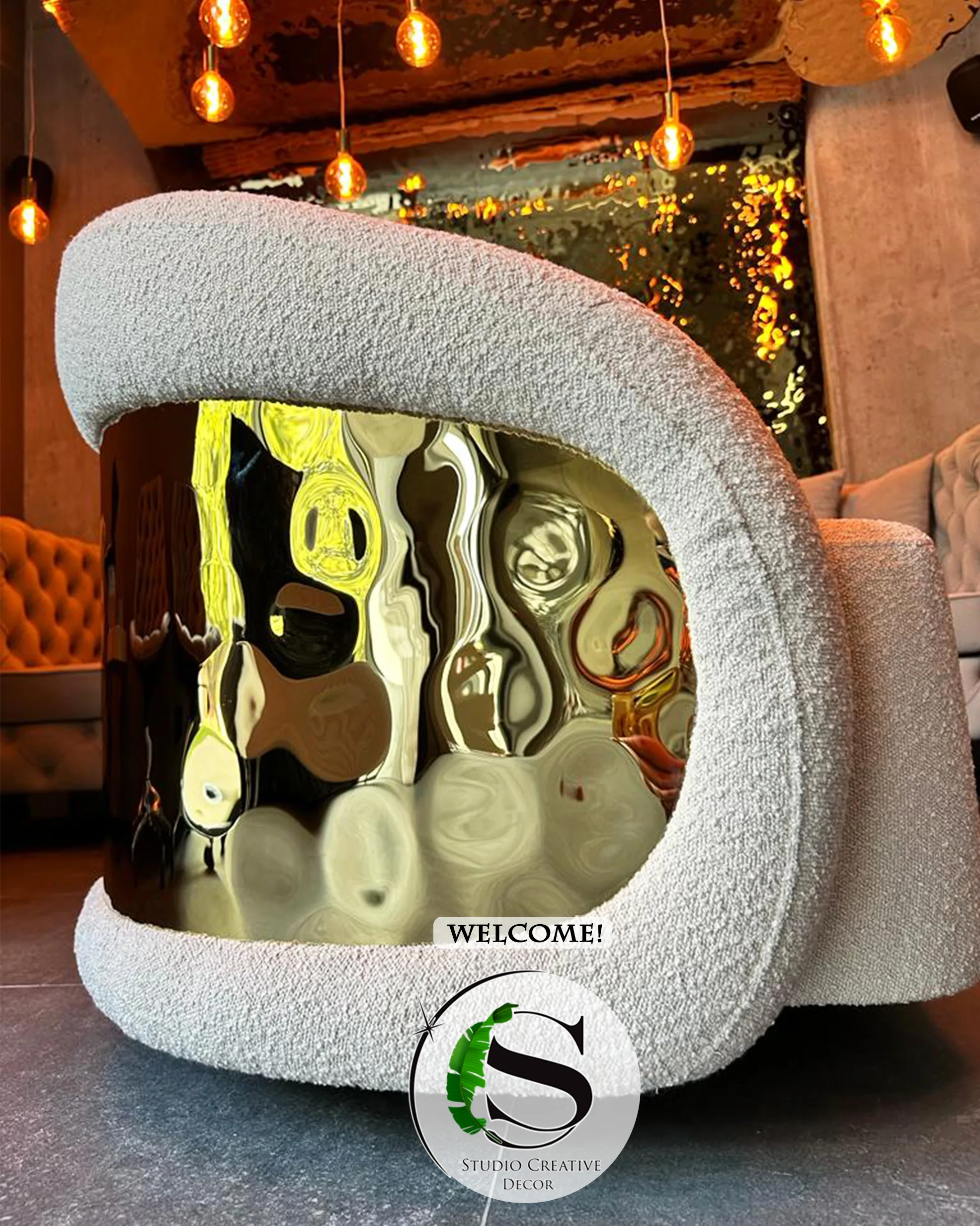 Panel dekoracyjny ze stali nierdzewnej – GOLD fala 005 - obrazek 2