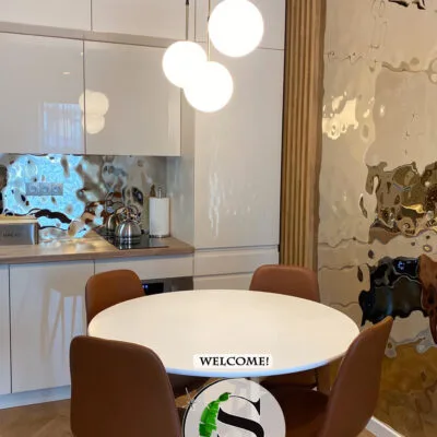 Panel dekoracyjny ze stali nierdzewnej – CHAMPAGNE fala B002