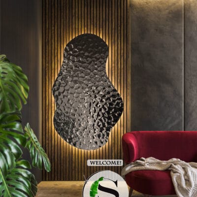 Obraz 3D z panelu dekoracyjnego na podkładzie z oświetleniem LEDowym - BLACK (wersja bez ramki wokół)