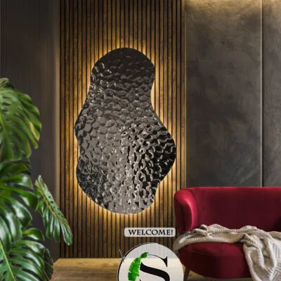 Obraz 3D z panelu dekoracyjnego na podkładzie z oświetleniem LEDowym - BLACK (wersja bez ramki wokół)