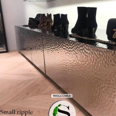 Panel dekoracyjny ze stali nierdzewnej – SILVER fala Small Ripple