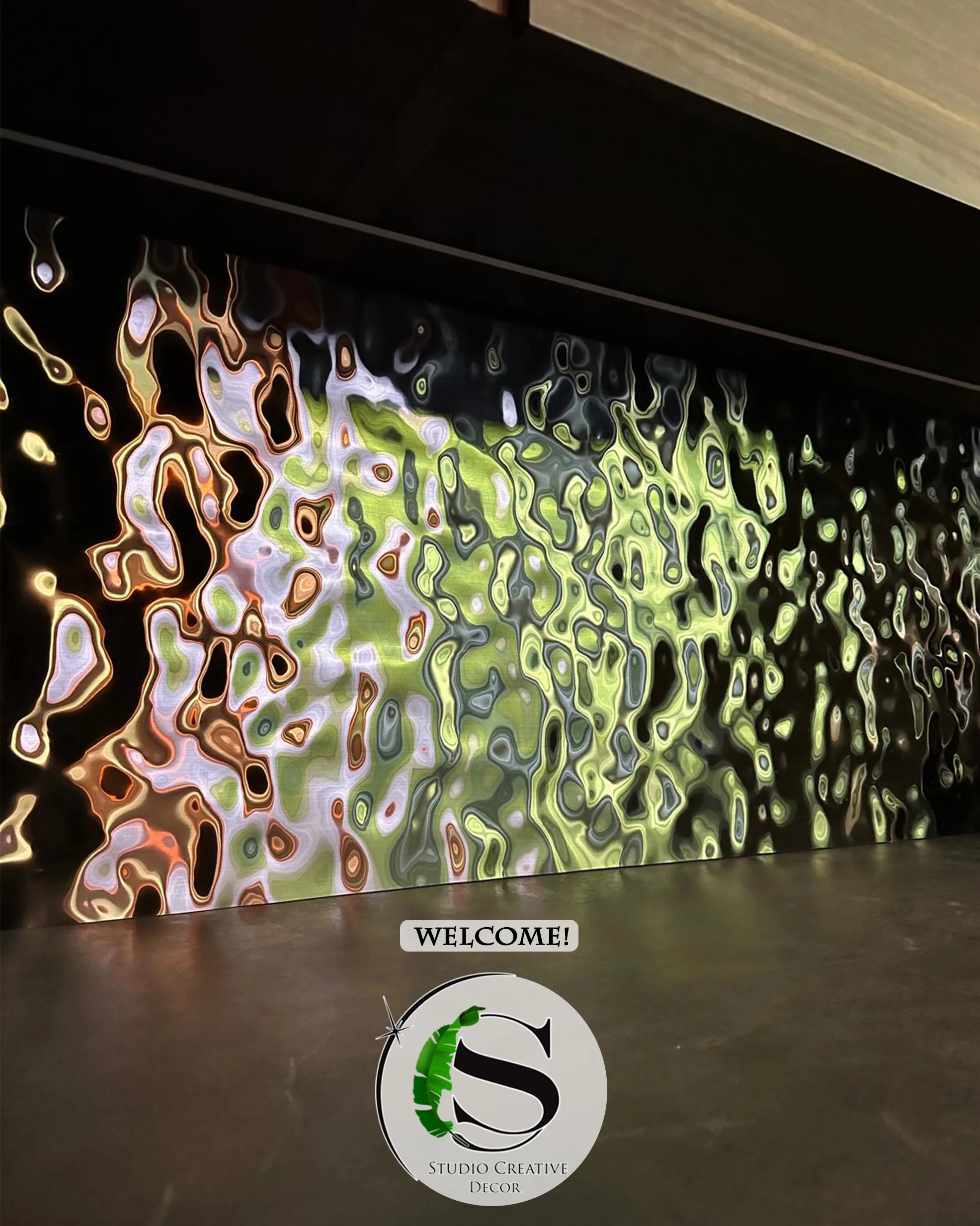 Panel dekoracyjny ze stali nierdzewnej – BLACK fala 001 SATIN (powłoka szczotkowana satynowa) - obrazek 3