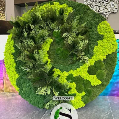 Obraz z Mchów i Roślin Stabilizowanych - śr. 120 cm