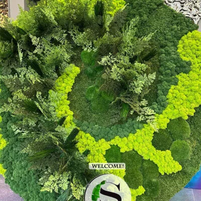 Obraz z Mchów i Roślin Stabilizowanych - śr. 120 cm