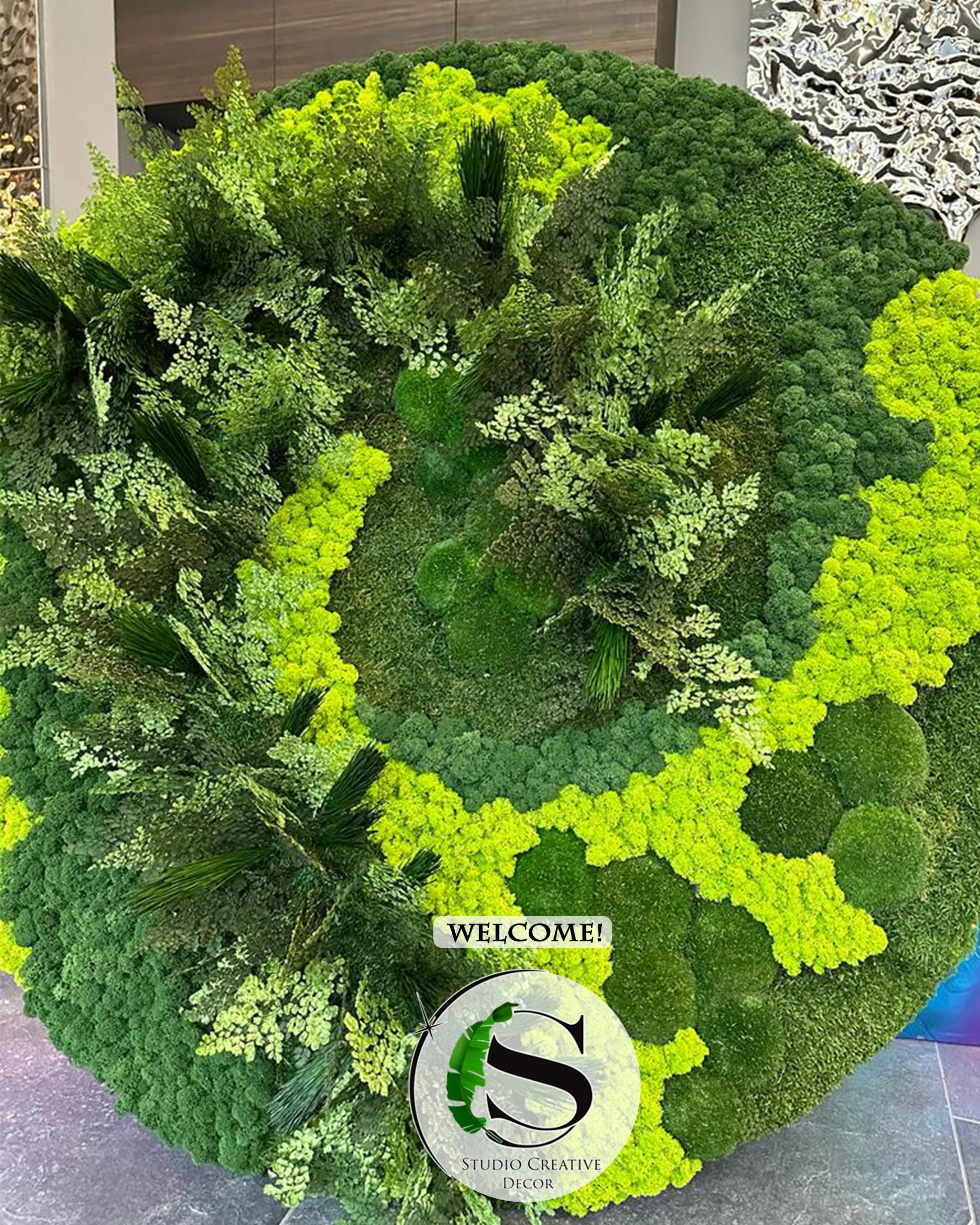 Obraz z Mchów i Roślin Stabilizowanych - śr. 120 cm - obrazek 2