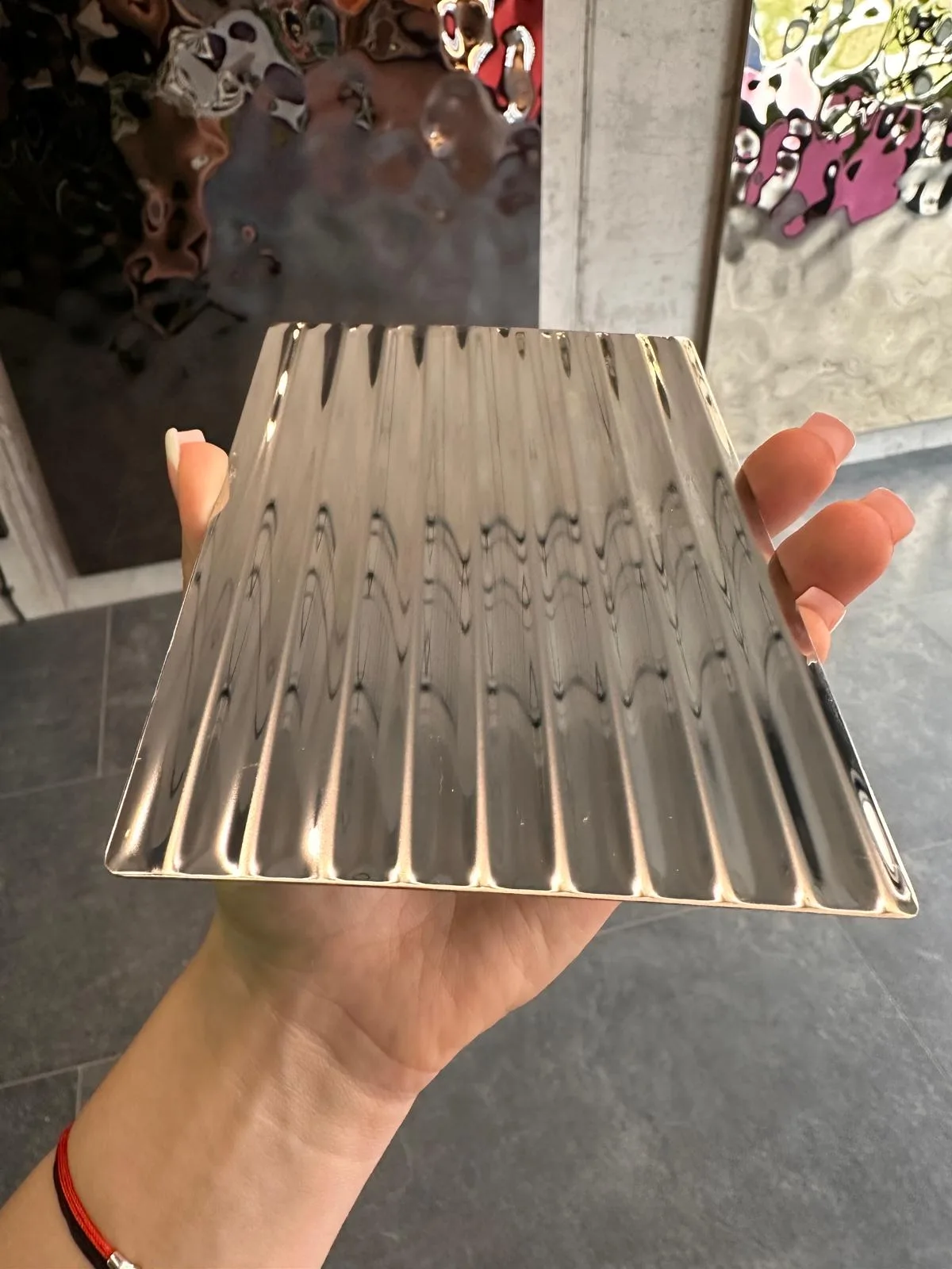 RYFLOWANE Panele Dekoracyjne ze Stali Nierdzewnej - Silver Połysk - obrazek 5