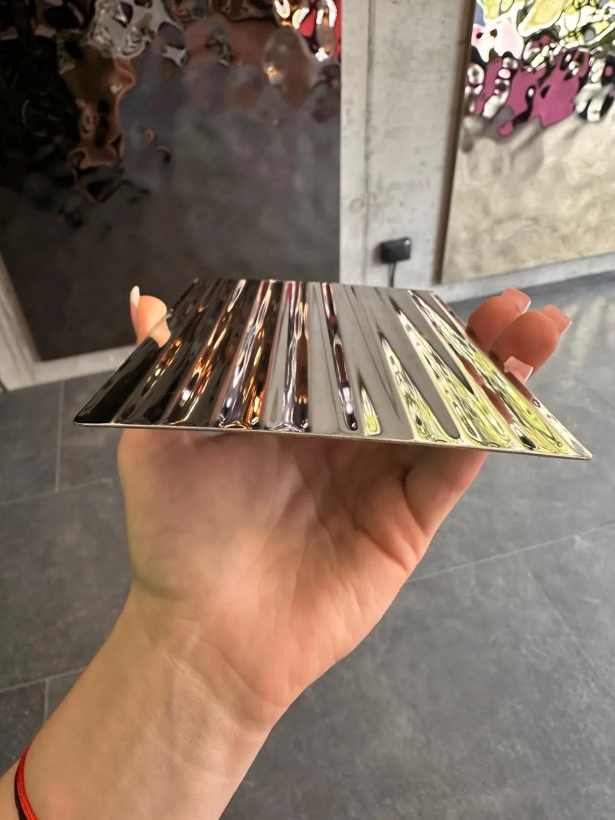 RYFLOWANE Panele Dekoracyjne ze Stali Nierdzewnej - Silver Połysk - obrazek 8