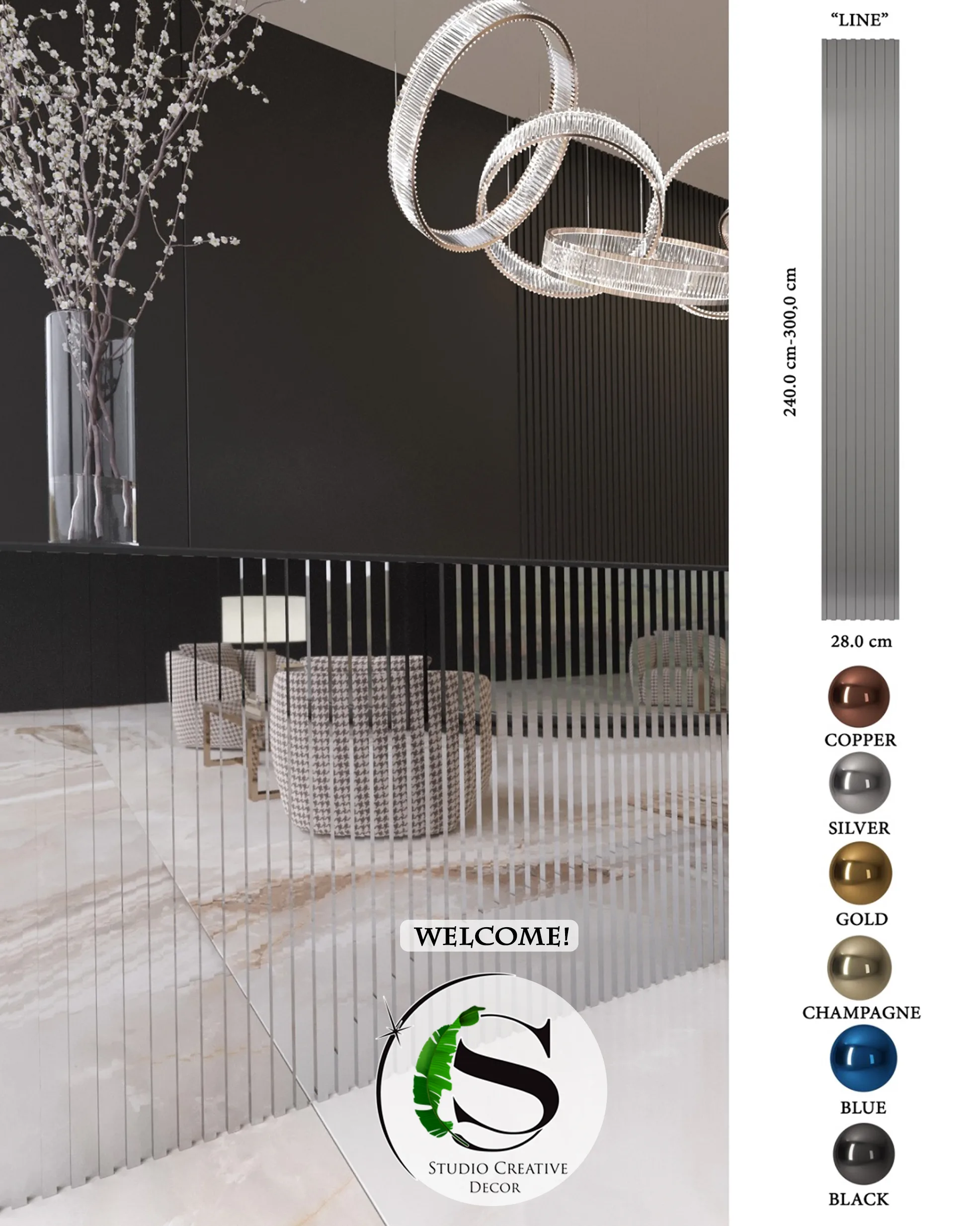 Stalowe lamele dekoracyjne - SILVER