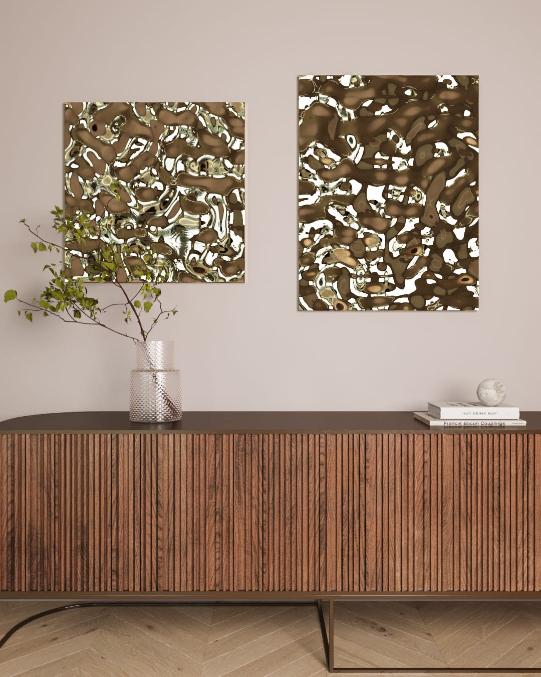 Dekoracja ścienna Wavey - Silver, Gold, Champagne, Copper, Blue, Green, Black - obrazek 8