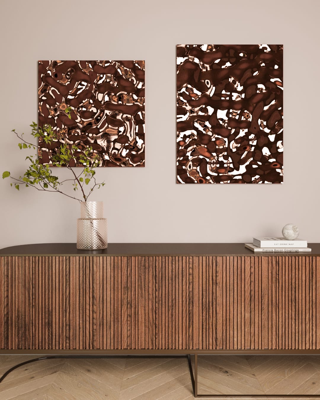 Dekoracja ścienna Wavey - Silver, Gold, Champagne, Copper, Blue, Green, Black - obrazek 7