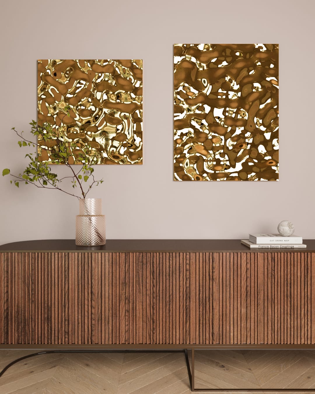 Dekoracja ścienna Wavey - Silver, Gold, Champagne, Copper, Blue, Green, Black - obrazek 5