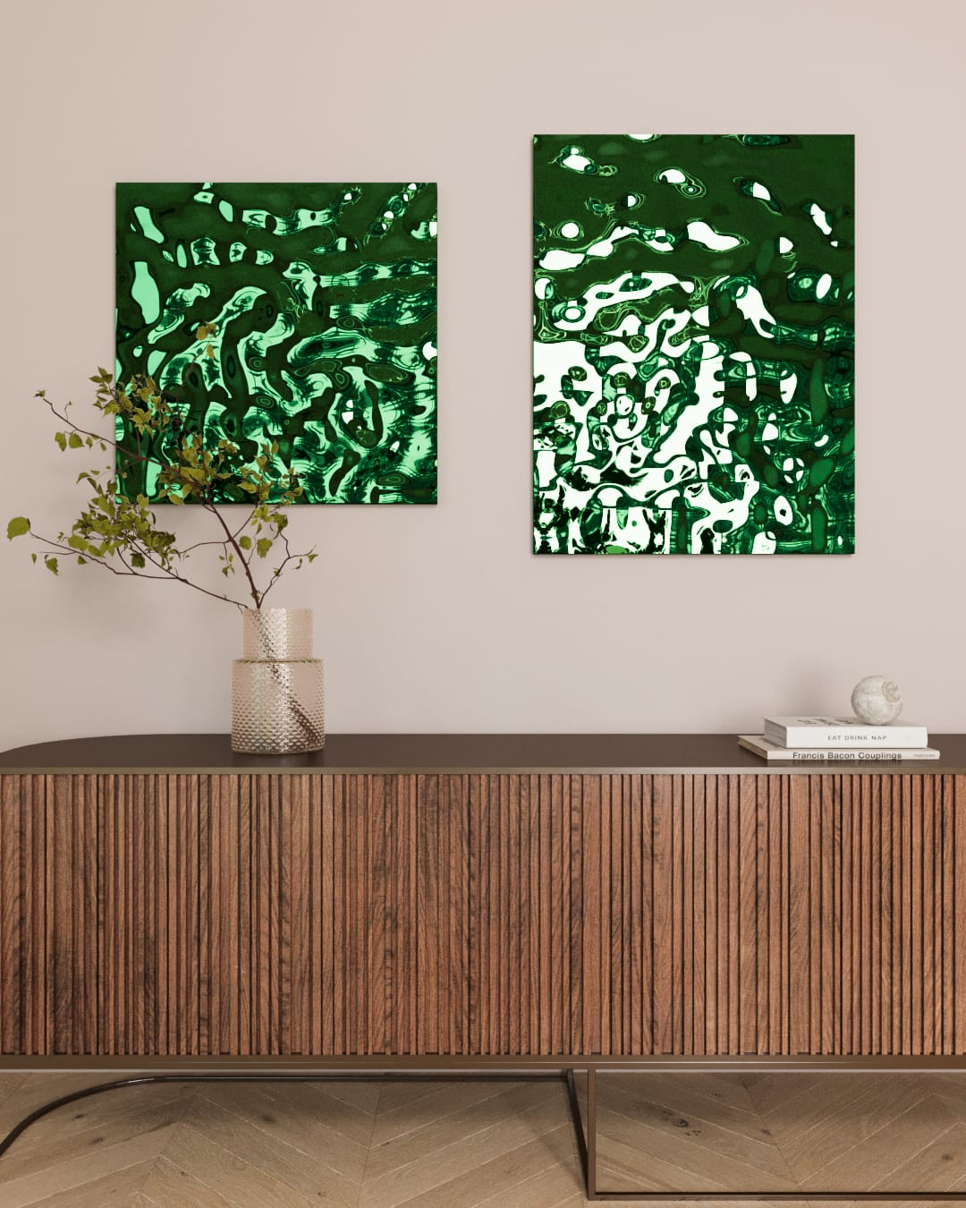 Dekoracja ścienna Wavey - Silver, Gold, Champagne, Copper, Blue, Green, Black - obrazek 6