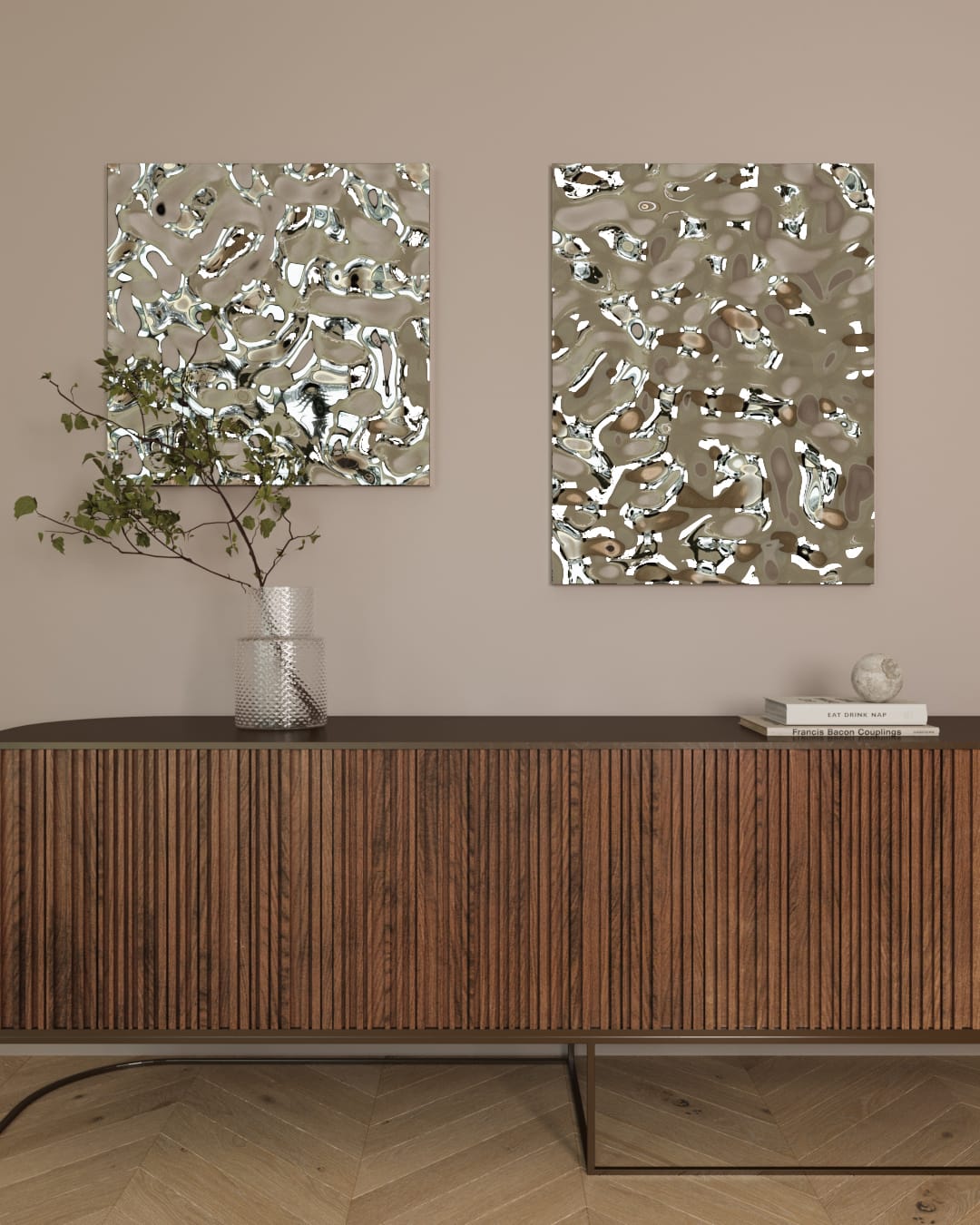 Dekoracja ścienna Wavey - Silver, Gold, Champagne, Copper, Blue, Green, Black