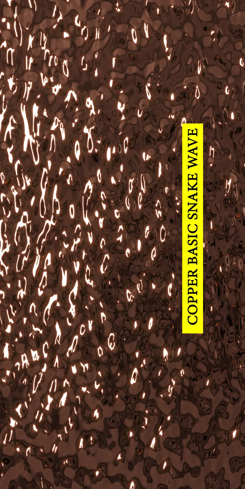 Panel dekoracyjny ze stali nierdzewnej, Linia BASIC – Copper fala SNAKE WAVE