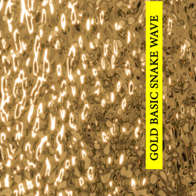 Panel dekoracyjny ze stali nierdzewnej, Linia BASIC - Gold fala SNAKE WAVE