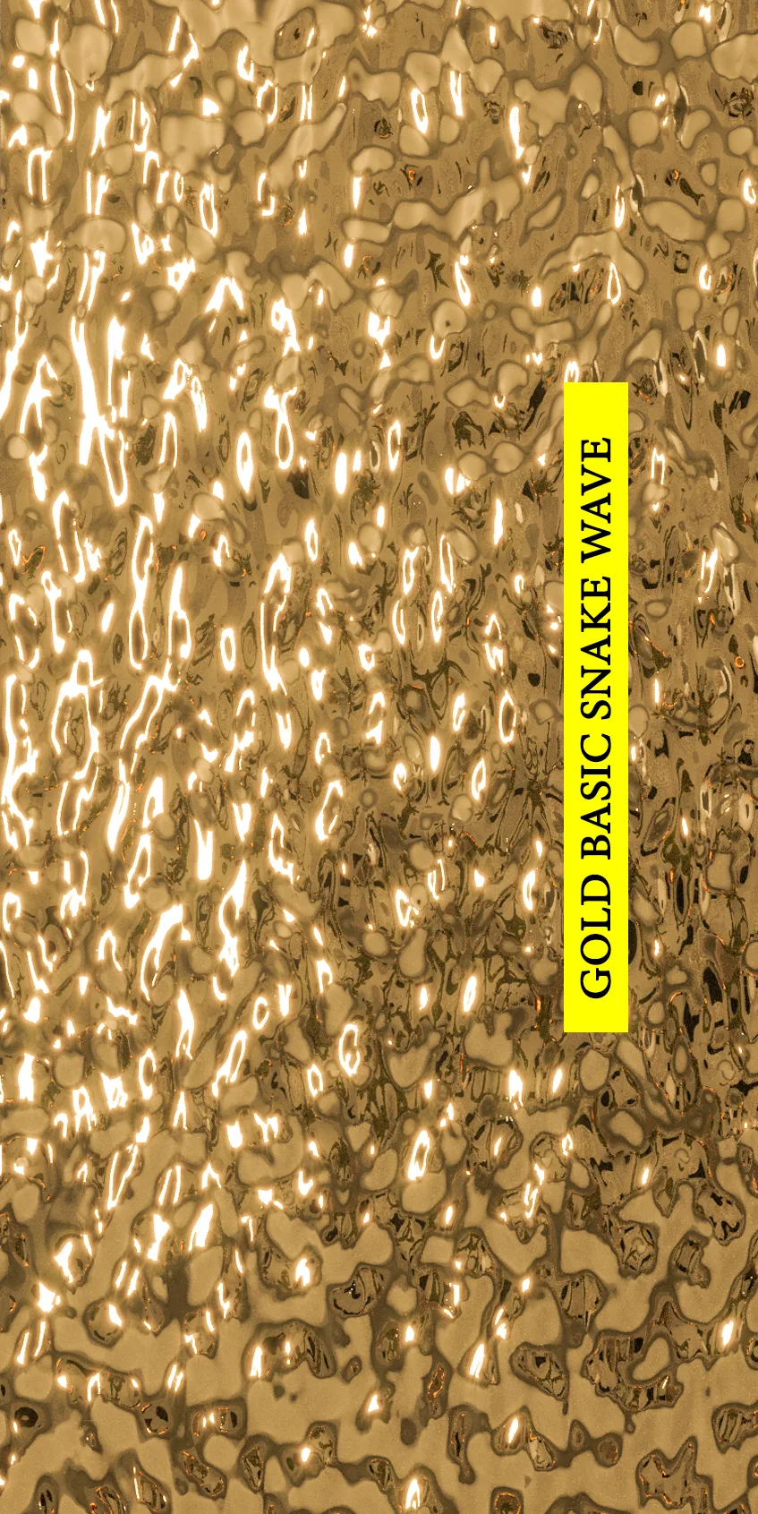 Panel dekoracyjny ze stali nierdzewnej, Linia BASIC - Gold fala SNAKE WAVE