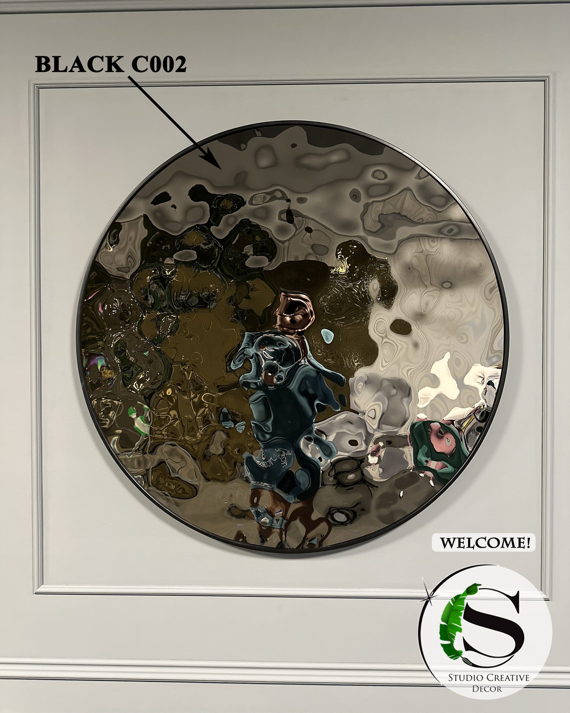 Obraz 3D z panelu dekoracyjnego – BLACK C002 (wersja z ramką wokół)