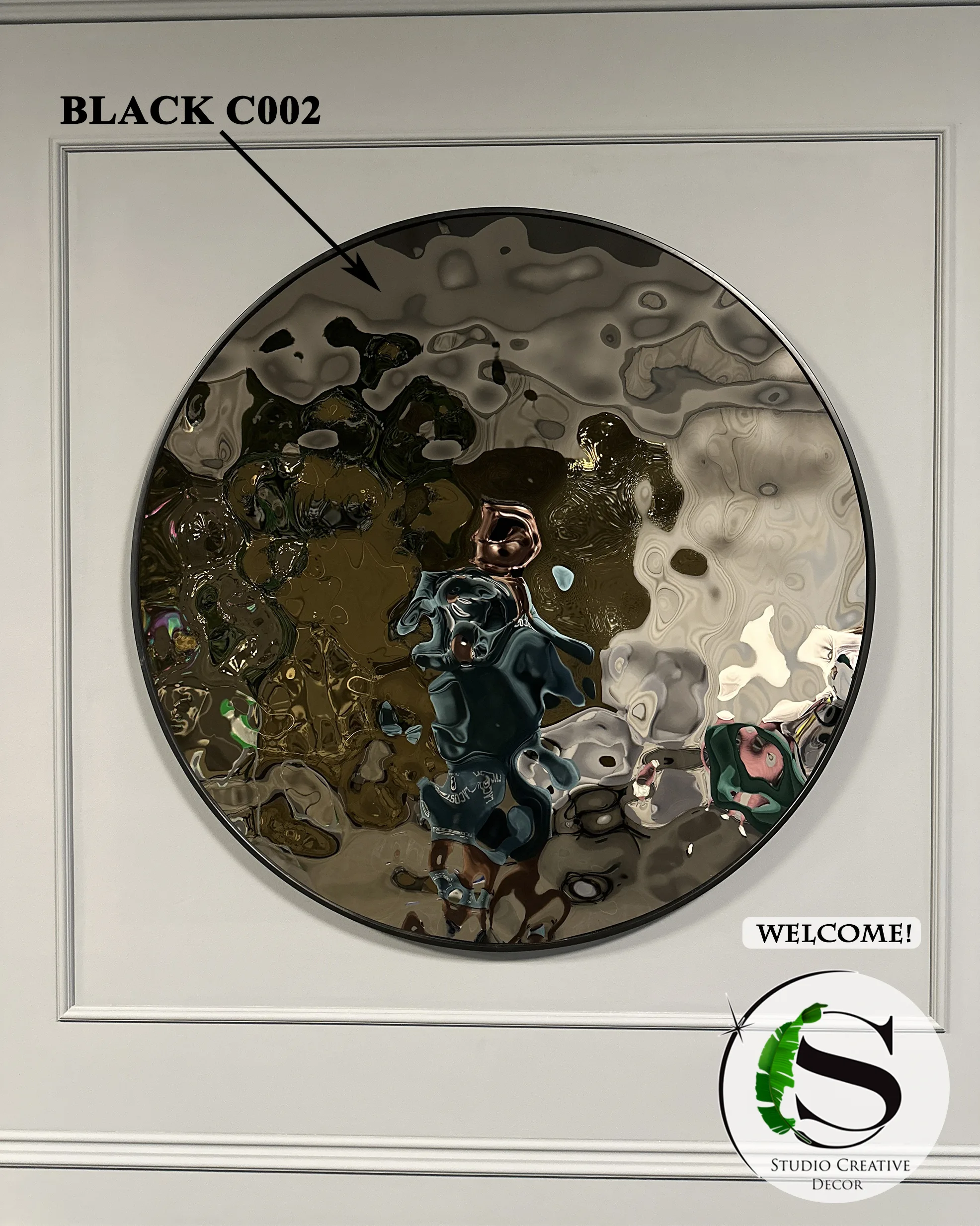 Obraz 3D z panelu dekoracyjnego – BLACK C002 (wersja bez ramki wokół)